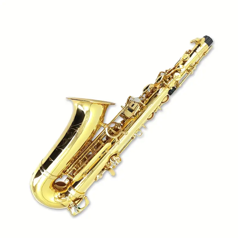 Siemonic Golden Lacquer Alto Saxophone E Flat | Handcrafted Alto Beginner Sax Full Kit Carrying Sax Case