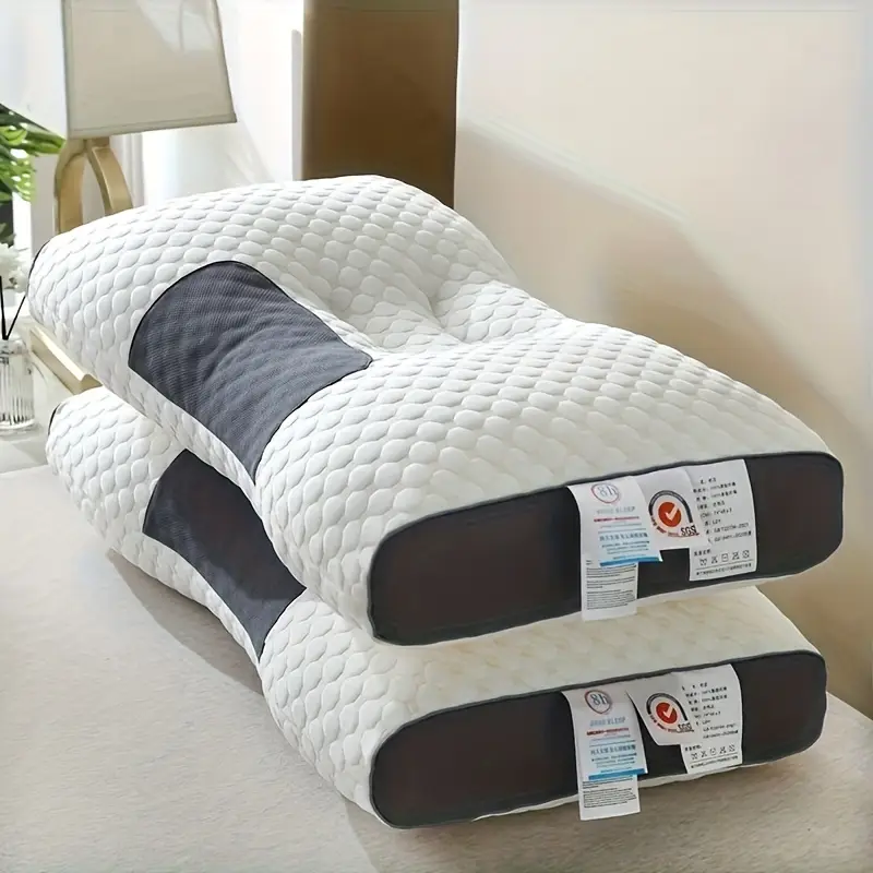 Ergonomic Orthopedic 1pc Neck Pillow for Sleeping | Adjustable Contour Support, Hypoallergenic Coral Fleece Cover, Removable & Washable, High-Quality Polyester Fill