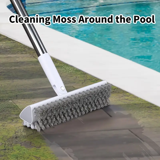 Joybos Long Handle Cleaning Brush with Stiff Bristles – Efficient Moss and Debris Removal for Pool, Bathroom, Patio, and Office Floors – Perfect for Tile and Outdoor Cleaning, Bathroom Cleaning Tools