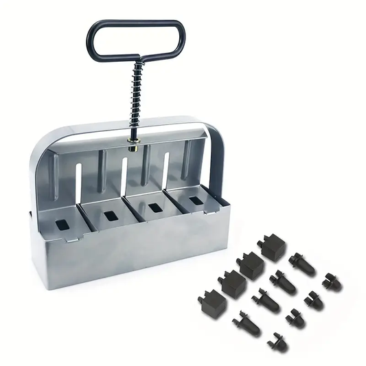 Upgraded Soil Blocker, 8-Cell Seed Blocker 2 Inches (Approx. 5.1cm) Four Soil Block Making Manual, with 3 Seed Pins, Handheld Soil Blocking Tool, Suitable for Seed Storage Tray Outdoor Plants